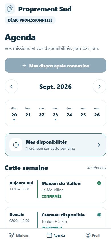Aperçu de l’agenda Proprement Sud